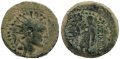 Ancient coin of the Seleucid King, Antiochos IV 175-164 AD