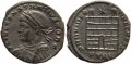 Silvered Roman coin of Constantius II - PROVIDENTIAE CAESS
