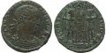 Roman coin of Constantius II - GLORIA EXERCITVS - Thessalonica
