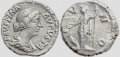 Roman coin of Faustina II AR silver Denarius - IVNO
