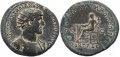 Roman coin of Hadrian dupondius - PONT MAX TR POT COS II, S-C / FORT RED - RIC 557