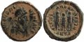 Roman coin of Honorius - GLORIA ROMANORVM - RIC X Antioch 153
