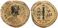 Byzantine coin of Justinian AE decanummium - Carthage Mint