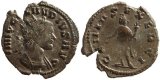 Roman coin of Claudius II silvered antoninianus - AEQVITAS AVG