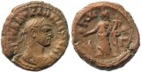 Roman coin of Diocletian Potin Tetradrachm minted in Alexandria, Egypt - Year 3