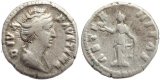 Roman coin of Faustina I AR silver denarius - Phoenix