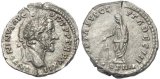 Roman coin of Antoninus Pius AR silver denarius - VOTA SVSCEPTA DEC III COS IIII