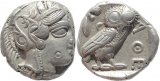 Beautiful Ancient Greek coin of Attica, Athens AR Silver Tetradrachm