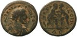 Roman coin of Elagabalus, Laodikeia, Syria AE17 - Two wrestlers