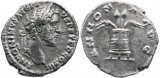 Roman coin of Antoninus Pius AR Denarius - ANNONA AVG