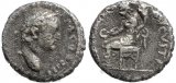 Roman coin of Vespasian AR Denarius Minted 72-73AD in Antioch