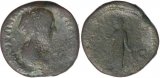 Large Roman coin of Faustina II AE Sestertius