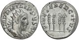 Roman coin of Philip I 'the Arab' silver antoninianus - FIDES EXERCITVS