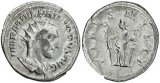 Roman coin of Philip I 'the Arab' silver antoninianus - FIDES MILIT