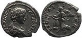 Roman coin of Geta AR Denarius - VICT AETERN - Laodicea ad Mare mint