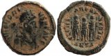 Roman coin of Honorius - GLORIA ROMANORVM - RIC X Antioch 153