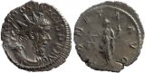 Roman coin of Postumus silvered antoninianus - MONETA AVG