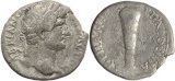 Roman Provincial coin of Hadrian AR Didrachm of Caesarea Cappadocia - Club of Hercules