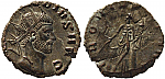Roman coin of Claudius II silvered antoninianus - PROVIDENT AVG
