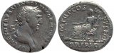 Roman coin of Trajan silver denarius - PM TRP COS VI PP SPQR, FORT RED