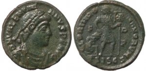 Roman coin of Valentinian I - GLORIA ROMANORVM - Siscia