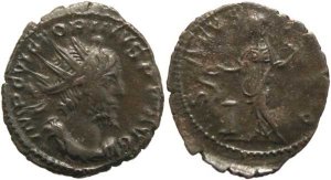 Roman coin of Victorinus 268-270AD AE Antoninianus Cologne Mint