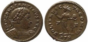 Roman coin of Constantine I - SOLI INVICTO COMITI - Treveri Mint