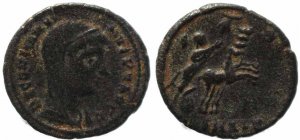 Posthumous struck coin of Constantine I - Alexandria, Egypt
