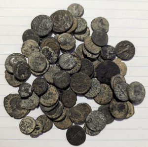 70 small Uncleaned Roman coins from the Holyland