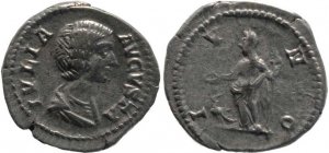 Roman coin of Julia Domna AR denarius - Wife Of Septimius Severus - IVNO