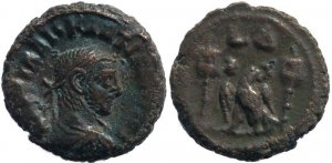 Roman coin of Diocletian Potin Tetradrachm, 287/288AD (Year 4), Egypt-Alexandria - Emmett 4039, Curtis 1974; Milne 4891; BMC 2539