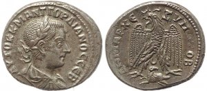 Roman Provincial coin of Gordian III AR silver Tetradrachm of Antioch, Syria