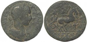 Roman Provincial coin of Severus Alexander Ae25 - Cilicia, Anazarbos