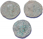 3 Uncleaned Ancient Roman Provincial coins with military standards