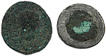 2 Uncleaned Roman coins with Bronze Disease (BD)