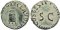 Ancient Roman coin of Claudius - Ae quadrans - Modius