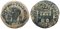Roman coin of Emperor Tiberius - Spain - Emerita, City Gate Reverse Ae25