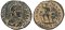 Roman coin of Theodosius I Ae2 - GLORIA ROMANORVM